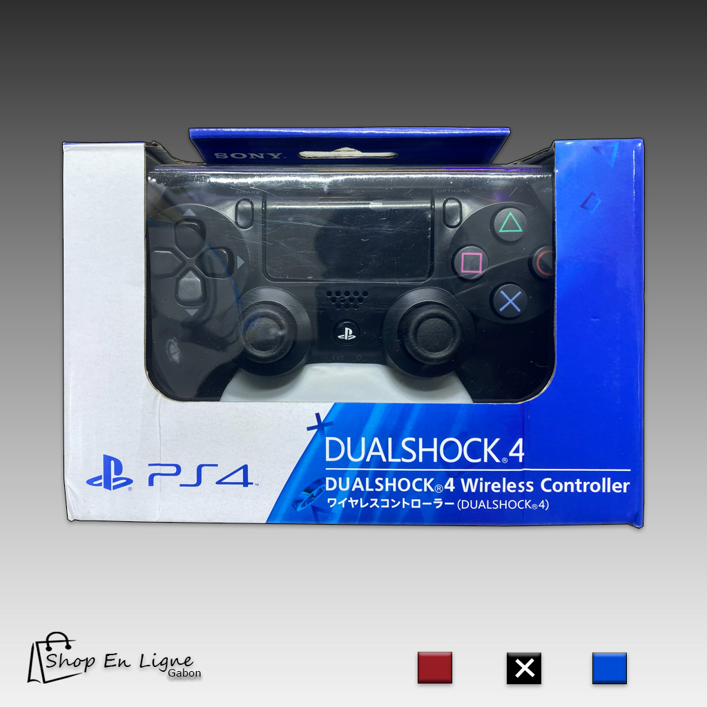Manette sans fil DualShock 4 noir officielle pour console Sony PlayStation 4 dans son emballage d'origine.