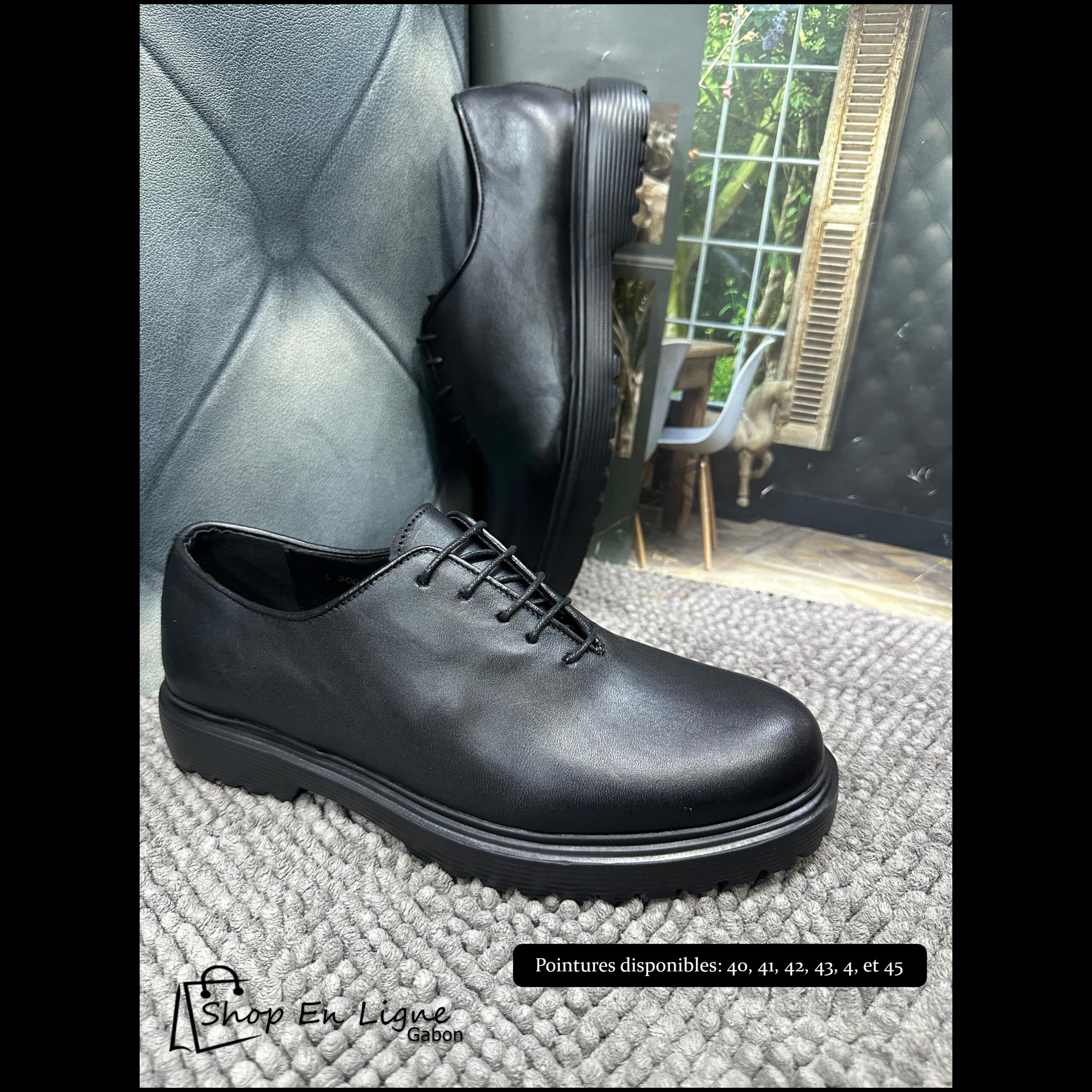 Chaussures Derby Homme Noires – Élégance & Confort Quotidien